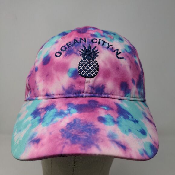Lucky 7 USA Women's Strapback Hat Multicolor Tie Dye Embroidered Ocean City NJ - Picture 2 of 11